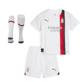 23-24 AC Milan Away Kids Full Kit