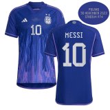 2022 Argentina Away VS Poland Match Detail Jersey (Player Version)