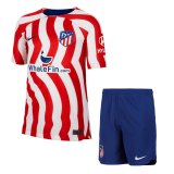 22-23 Atletico Madrid Home Jersey Kids Kit