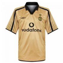 2001-2002 Manchester United Centenary Away Gold Retro Jersey