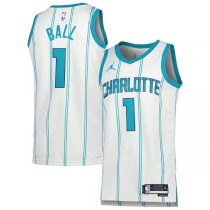 22-23 Charlotte Hornets LaMelo Ball 1 White Swingman Jersey - Association Edition