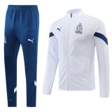 22-23 Marseille White 03 Full Zip Tracksuit