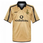 2001-2002 Manchester United Centenary Away Gold Retro Jersey