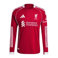25-26 Liverpool Home Authentic Long Sleeve Jersey (Player Version)