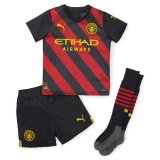 22-23 Manchester City Away Jersey Kids Full Kit