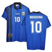 1994-1995 Argentina Away Retro Jersey Print MARADONA #10