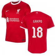 23-24 Liverpool Home Jersey GAKPO 18 Cup Print