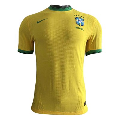 2020 Brazil Home Authentic Yellow Soccer Jersey (Player Version) [JG20042105]