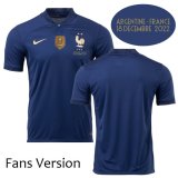 2022 France Home World Cup Final Jersey (Fans Version)