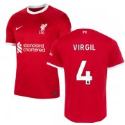 23-24 Liverpool Home Jersey VIRGIL 4 EPL Print