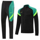 22-23 NK NJ02 Black&Green Full Zip Tracksuit