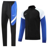 22-23 NK NJ02 Black&Blue Full Zip Tracksuit