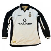 2001-2002 Manchester United Away White Side LS Jersey