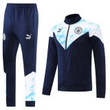 22-23 Manchester City Navy&White Full Zip Tracksuit