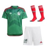 2022 Mexico Home World Cup Jersey Kids Full Kit