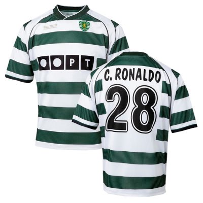 2023 Sporting Lisbon Cristiano Ronaldo 28 Tribute Retro Kit