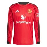 25-26 Manchester United Home Long Sleeve Jersey