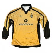2001-2002 Manchester United Away Gold Side LS Jersey