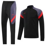 22-23 NK NJ02 Black&Purple Full Zip Tracksuit