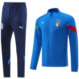 22-23 Italy Blue Full Zip Tracksuit