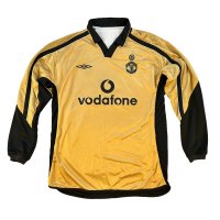 2001-2002 Manchester United Away Gold Side LS Jersey