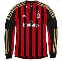 13-14 AC Milan Home Retro LS Jersey