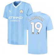 23-24 Manchester City Home Jersey J.ALVAREZ 19 Printing