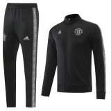 22-23 Manchester United All Black Full Zip Tracksuit