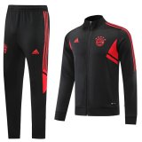 22-23 Bayern Munich Black Full Zip Tracksuit