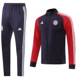 22-23 Bayern Munich Gray Sleeve Red Full Zip TrackSuit