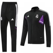 22-23 Real Madrid Black Full Zip TrackSuit