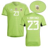 2022 Argentina World Cup Champion Goalkeeper Jersey E. MARTINEZ #23